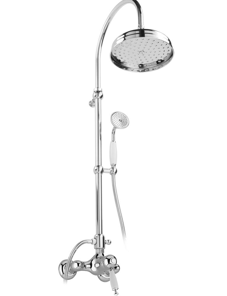 Gaia mobili - collection - faucets - Canterbury - RB6336/C - Complete shower alves with big shower Ø 200 mm