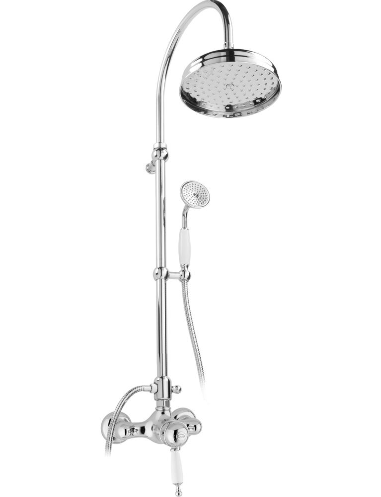 Gaia mobili - collection - faucets - Canterbury - RB6337/C - Complete thermostatic shower alves with big shower Ø 200 mm