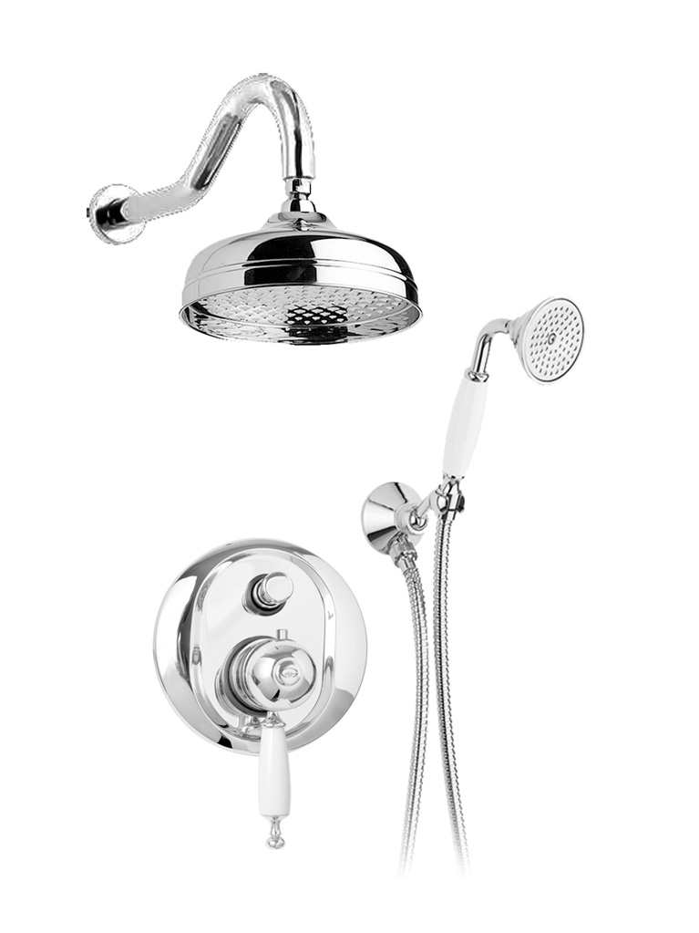 Gaia mobili - collection - faucets - Canterbury - RB6399 - Thermostatic built-in shower mixer, shower and big shower Ø 200 mm