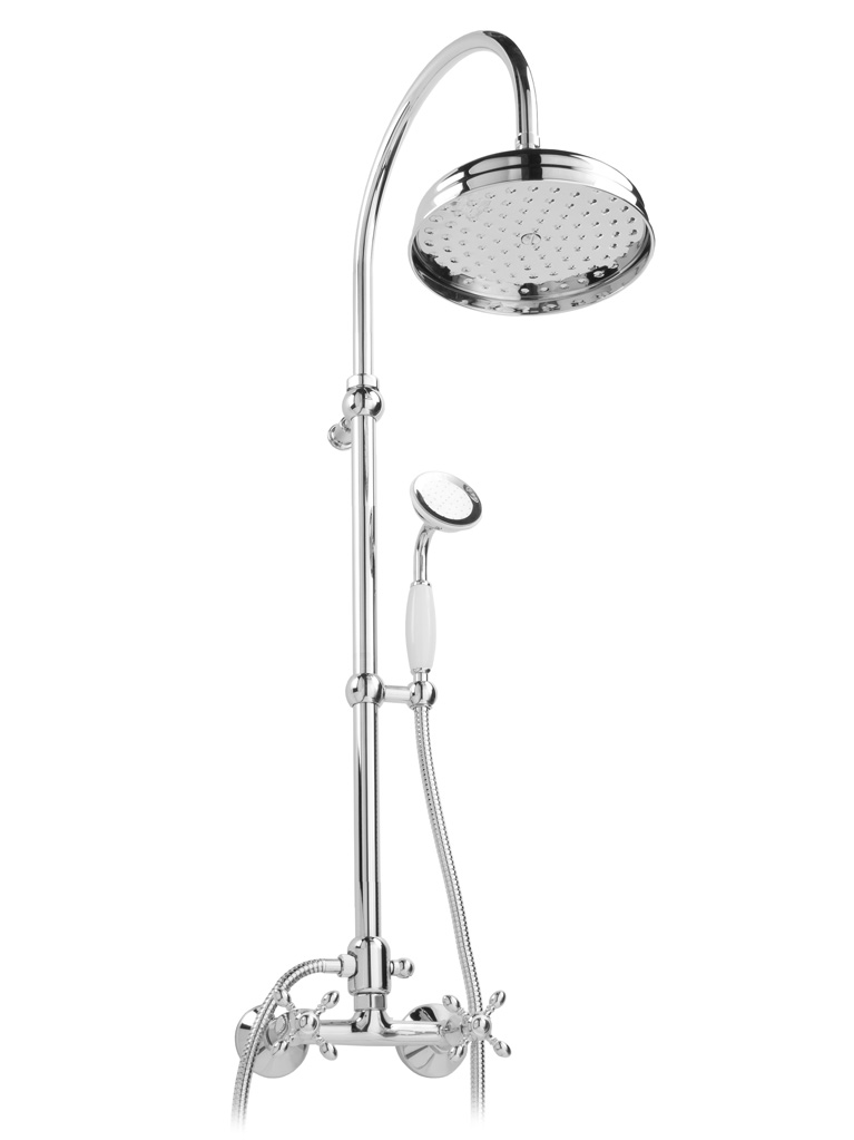 Gaia mobili - collection - faucets - Chopin - RN647/C - Complete shower mixer with big shower Ø 200 mm