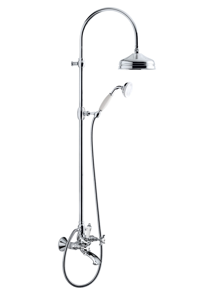 Gaia mobili - collection - faucets - Princeton - RN800/D - Complete bath mixer with big shower Ø 200