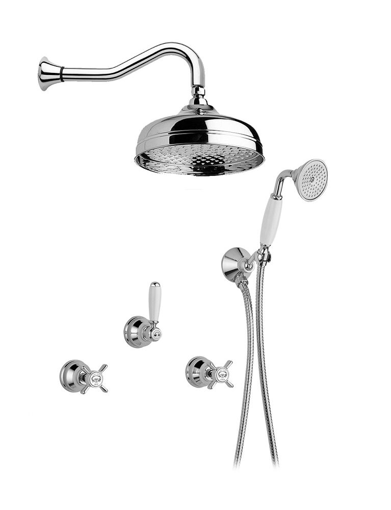 Gaia mobili - collection - faucets - Princeton - RN820 - Built-in shower mixer with shower Ø 200 mm