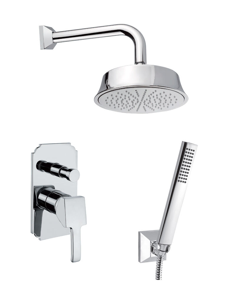Gaia mobili - collection - faucets - Heisenberg - RB9898/21 - Built-in shower mixer, shower and big shower Ø 210 mm