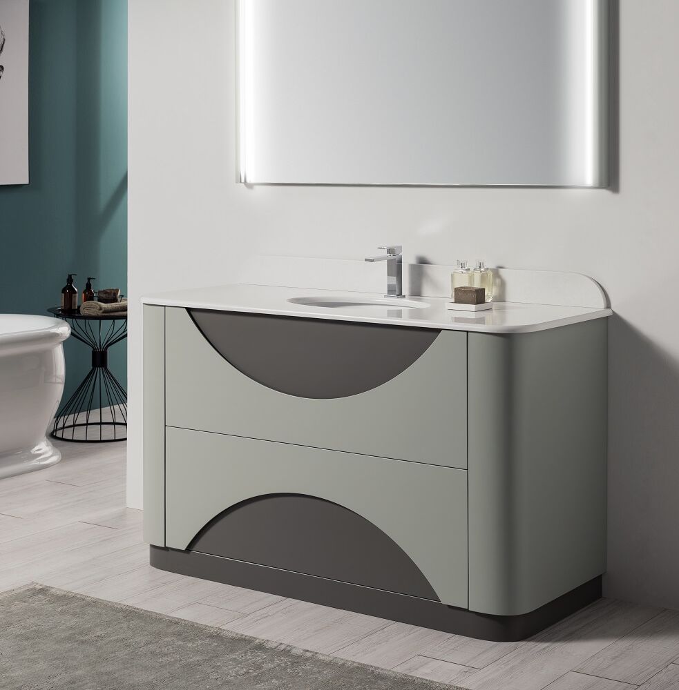 Gaia Mobili - complementi - mobili - new style - smile - lavabo in ceramica con top in marmo tecnico