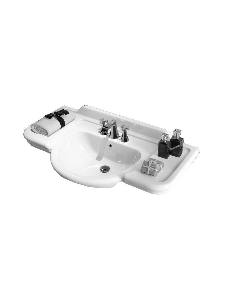 Gaia mobili - collection - washbasins - ceramic washbasins - LAVAB105F - Ceramic washbasin 105x56 cm