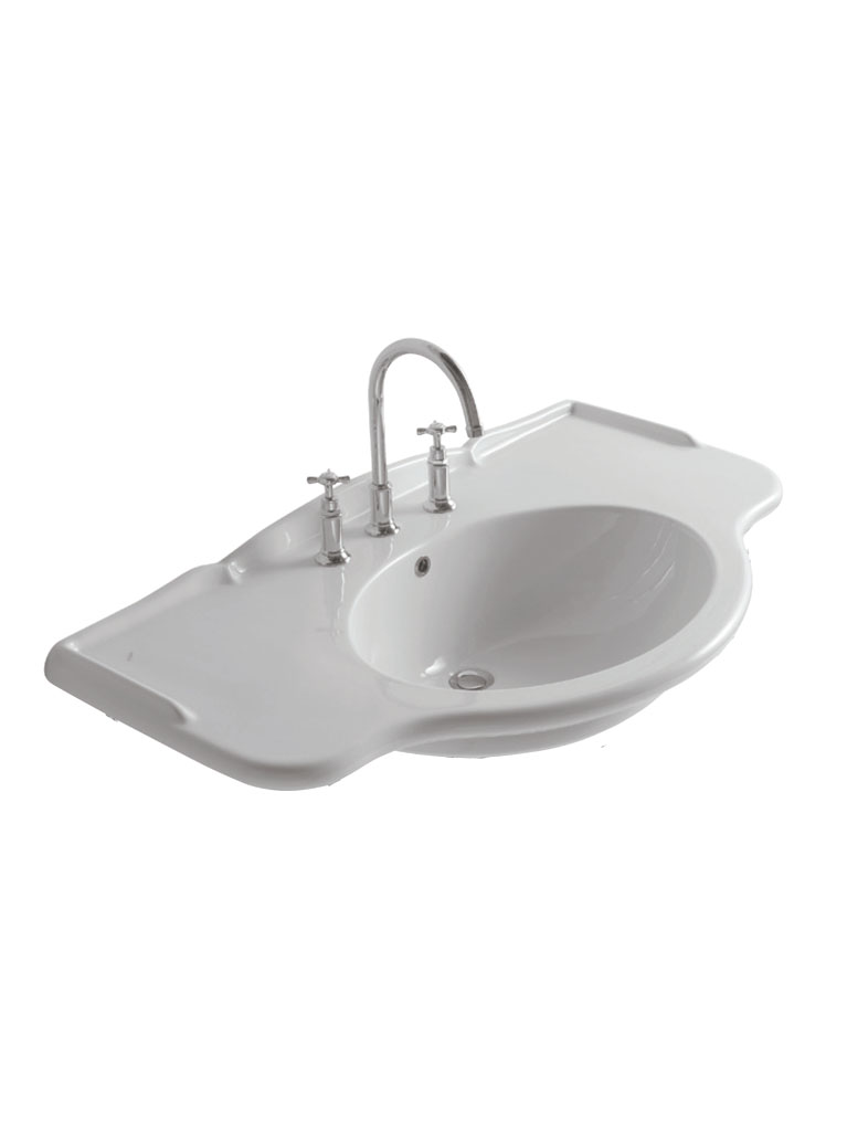 Gaia mobili - collection - washbasins - ceramic washbasins - LAVAB110G - Ceramic washbasin 110x60 cm
