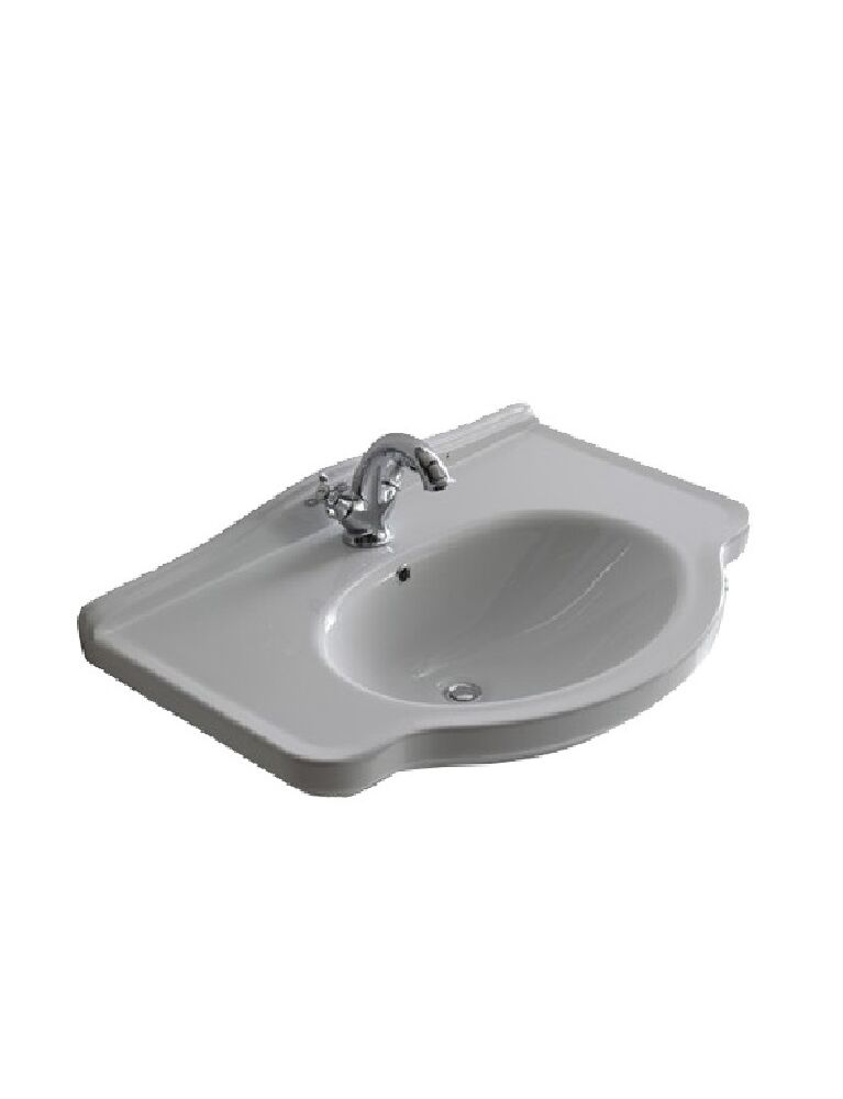 Gaia Mobili - complementi - lavabi - lavabi ceramica - LAVAB75ET - lavabo in ceramica cm 75X52