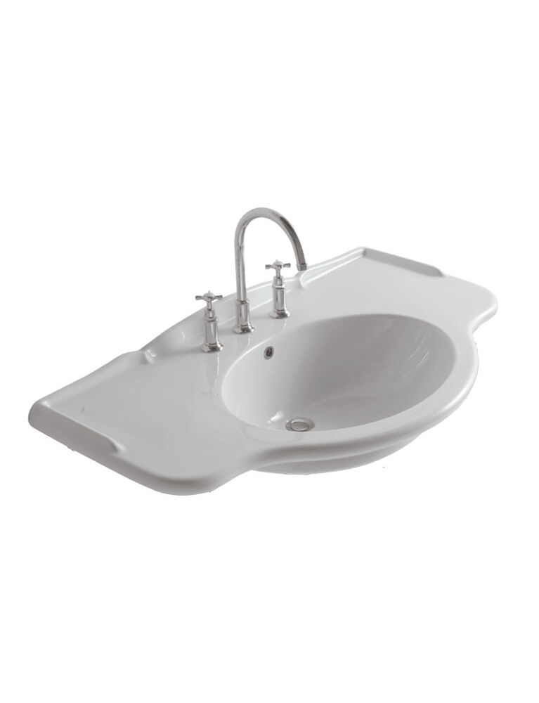 Gaia mobili - collection - washbasins - ceramic washbasins - LAVAB90G - Ceramic washbasin 90x56 cm