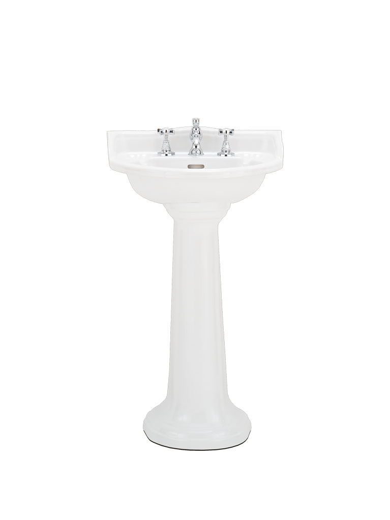 Gaia mobili - collection - sanitaryware - Oxford - PHOX07+PHOX09 - Cloakroom ceramic washbasin with column