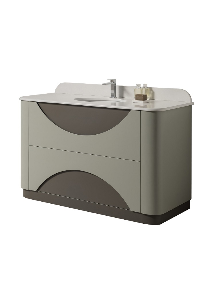 Gaia Mobili-Collection-Furniture-New Style-Smile - lavabo in ceramica con top in marmo tecnico